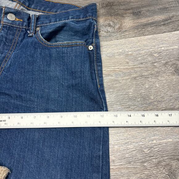 Levis 514 Dark Wash Blue Mens 31x30 Regular Straight Fit Denim Jeans Red Tab EUC - Picture 10 of 12
